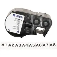 Brady M4C-475-422, Polyester, Schwarz auf weiss, glänzend, 12.07 mm x 7.62 m, permanent, Endlos