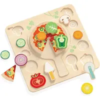 Classic World Holz-Pizzaschneider-Gemüse-Puzzle, 22-teilig
