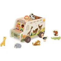 Classic World Holz Safari Auto Formenbox - Lernspielzeug für Kinder