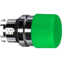 Schneider Electric Pilzdrucktaster, Frontelement, Harmony XB4, Metall, 22mm, grün, Pilz 30mm, unbeschriftet, tastend ZB4BC34