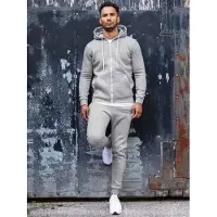 Enzo | Herren Zip Up Hoodie Trainingsanzug Set - Grau
