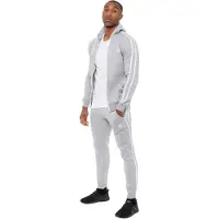 Enzo | Herren Zip Up Tape Hoodie Trainingsanzug Set - Grau