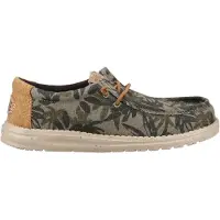 HeyDude Wally Palm Jute Herren Halbschuhe Burnt Olive/Ginger Brown Größe 42