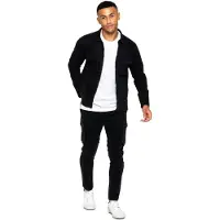 Enzo | Herren Cargo-Trainingsanzug-Set - Schwarz