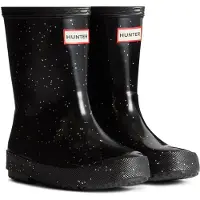 Hunter Kids First Glitter in Schwarz Glänzend für Kleinkinder – 5 UK - 22 EU - 7G/6B US / Black Shiny
