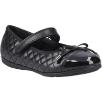Hush puppies Lottie Mädchenschwarze Ballettschuhe Aus Leder