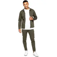 Enzo | Herren Cargo-Trainingsanzug-Set - Khaki