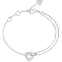 GUESS JUBB05534JWRHS Damen-Armband Infinity Herz Kristall S