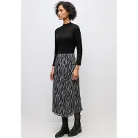 Street One Midikleid Ohne Taschen mit Zebramuster