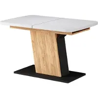 Vicco Esstisch Fenaro Weiß/Goldkraft Eiche 120 x 80 cm ausziehbar, Model 56601