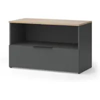 Vicco Kommode Wido Anthrazit/Sonoma 80 x 50 cm mit 1 geschlossenem Fach, Model 57451