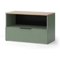 Vicco Kommode Wido Grün 80 x 50 cm mit 1 geschlossenem Fach, Model 57453