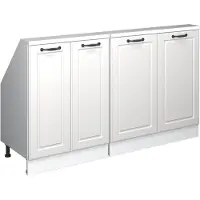 Vicco Dachschrägenschrank-Set Rion Weiß Landhaus 2er Set, Model 56025