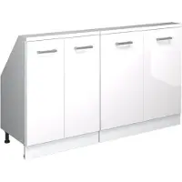 Vicco Dachschrägenschrank-Set Rion Weiß Hochglanz 2er Set, Model 56024