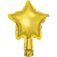 Party Deco Foil balloons Stars, 12cm, gold (1 pkt / 25 pc.)