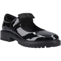 Hush puppies Astrid Schleife Leder Mädchen Schwarz Schuhe