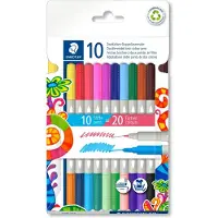 Staedtler Set aus 10 Staedtler Noris 3280 Filzstiften in verschiedenen Farben
