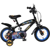 Volare Batman Kinderfahrrad - Jungen - 12 Zoll - Schwarz - Zwei Handbremsen