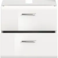 Xonox .home Waschtischunterschrank mit 2 Schubkästen Ice BxHxT 60 x 54 cm x 32 cm Frontfarbe weiß hochglanz
