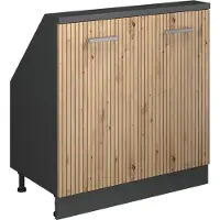 Vicco Dachschrägenschrank Rion, mit 2 Türen, Artisan Eiche/Anthrazit/Anthrazit