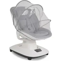 Cangaroo Babywippe Hera elektrisch, Musik, Moskitonetz, 360-Grad-Drehung, Timer hellgrau