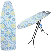 Kadax Dehnbarer Bügelbrettbezug 140 x 55 cm, gelbe Blumen