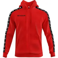 Givova Sweatshirt mit Kapuze Streifen Full Zip Kind