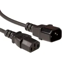 ACT Stromkabel LSZH C13 - C14 schwarz 3 m, 3 m, C14-Koppler, C13-Koppler, 230 V, 10 A