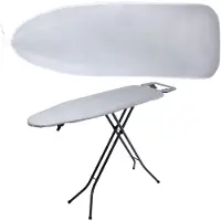 Kadax Bügelbrettbezug 140 x 50 cm, widerstandsfähige Baumwolle, grau
