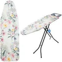 Kadax Dehnbarer Bügelbrettbezug 127 x 46 cm, helle Blumen