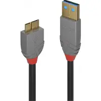 Lindy 36765, 0,5 m, USB A, Micro-USB B, USB 3.2 Gen 1 (3.1 Gen 1), 5 Gbit/s, Schwarz