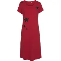 Vivance Nachthemd mehrfarbig Gr. 32/34 für Damen. Rundhals und Druck. Nachhaltig.