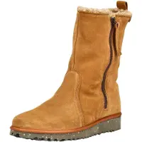 El naturalista für Damen. 256331550005_023 Lederstiefel N5633 Seide Wildleder Toffee (39), Wohnung, Reißverschluss, Lässig, Kunstleder
