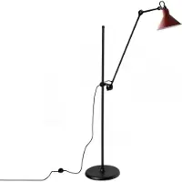 Lampe Gras 215 Stehleuchte Rot - , Rot, für Wohnzimmer, Metall