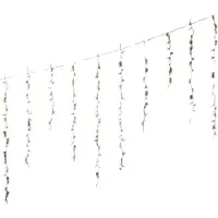 Lumineo Blinkender led-Vorhang, 256 Leds, 375x60cm warmweiß.