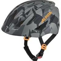 Alpina sport Fahrradhelm Alpina Pico Flash mit Licht schwarz-Camo orange glänzend, Gr 50-55cm