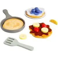 Bigjigs Pfannkuchen-Spielset aus Holz, 16-teilig.