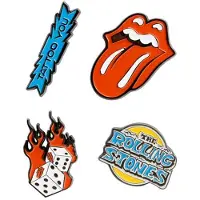 Grupo Erik Editores Erik Editores The Rolling Stones 4er-set Anstecknadeln Mehrfarbig Mehrfarbig One Size
