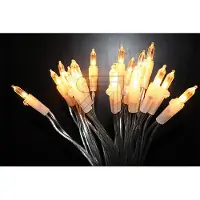 EGB LED-Lichterkette 100 LEDs transparent/bernst.
