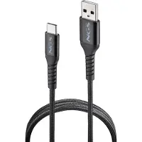 NGS KNOT-AC - USB-A-auf-USB-C-Kabel, 1 m, Schnelllade- und Datenübertragung, 480 bps, Verstärkt mit Aluminium-Steckern, hohe Festigkeit und Lange Lebe