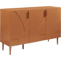En.casa Sideboard 'Starvili' mit 3 Türen 75 x 115 x 38 cm Rostfarben