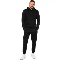 Enzo | Herren Pullover Hoodie Trainingsanzug Set - Schwarz