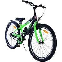 Volare Sportivo Kinderfahrrad - Jungen - 24 Zoll - Schwarz Grün - Zwei Handbremsen
