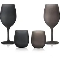 Brunner Set Wassergläser 2 Stück je 35 cl Blacksatin