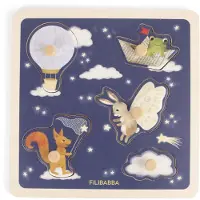 Filibabba - Sensorisches Formenpuzzle aus Holz - Little Adventurers (FI-03828)