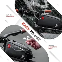 Famanu Fahrradtasche 13 l MTB Oberrohrtasche - schwarz mit reflektierendem Logo