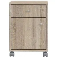 Forte Rollcontainer "Tempra", braun (sonoma eiche), B:38,6cm H:54,1cm T:42cm, Dekorfolie, Holzwerkstoff, Rollwagen, Rollcontainer