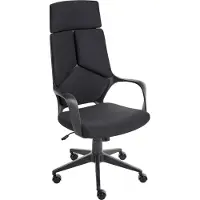 Beliani Bürostuhl Schwarz Stoffbezug Höhenverstellbar Drehbar mit Armlehnen Bremsbaren Rollen Modern Arbeitszimmer Drehstuhl Arbeitsstuhl