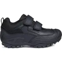 Geox J Savage 2 Strap Slip On Kinder Lederschuhe in Schwarz – 37 EU / Schwarz