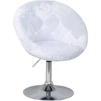 SVITA HAVANNA Sessel Lounge Clubsessel Drehsessel Samt Retro Barhocker Club Weiß